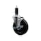 Service Caster 5'' Soft Rubber Swivel 1-1/8'' Expanding Stem Caster with Brake SCC-EX20S514-SRS-TLB-118 - alternate 1